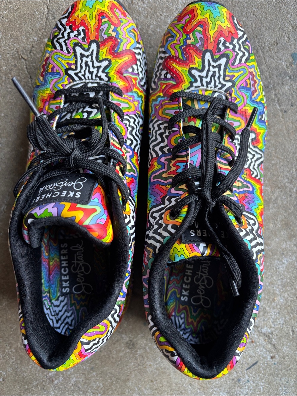 Skechers Vibrant Multi-Color Psychedelic Pattern Sneakers